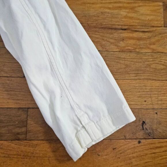 Eileen Fisher Jacket Womens Medium White Denim Button Front Pockets - Picture 4 of 7